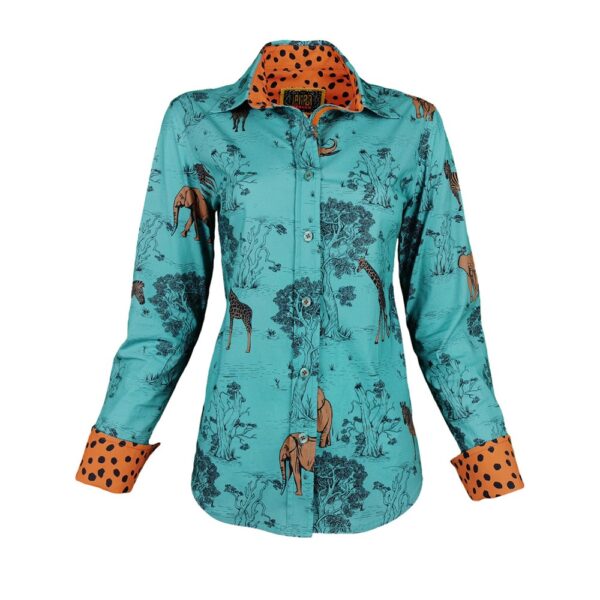 Lycra Cotton Printed Shirt – Safari