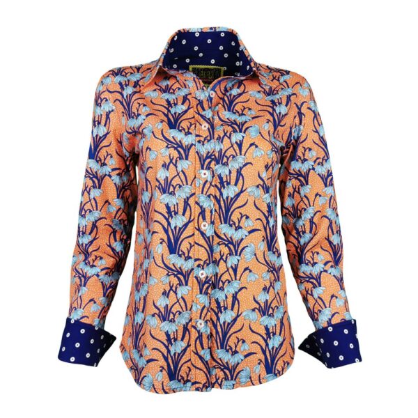 Lycra Cotton Printed Shirt – Flowers