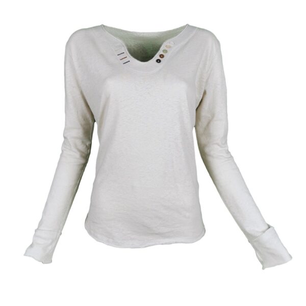 Long Sleeve T-Shirt With A Rhinestone Love On The Back