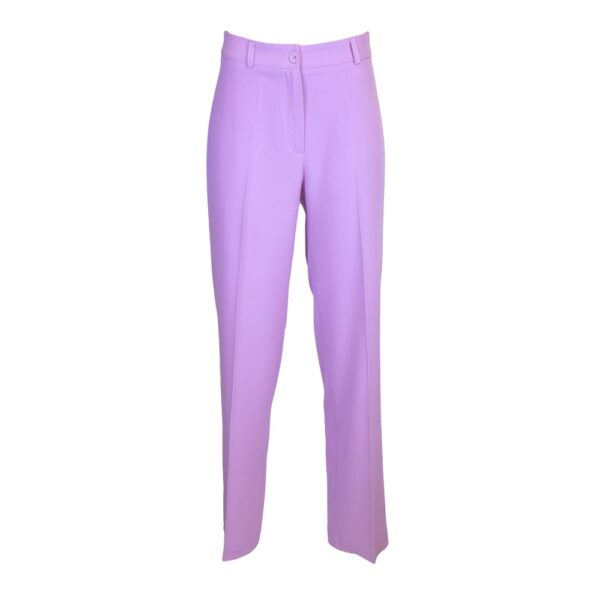 Wide Leg Tailored Cropped Lilac Pants