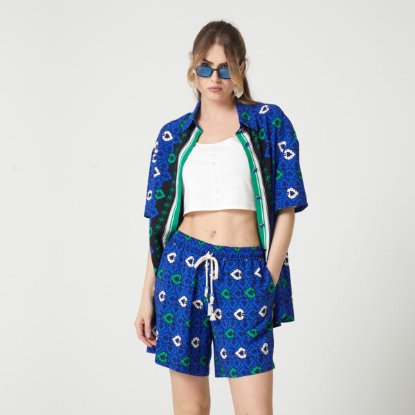 Abstract Print Viscose Short